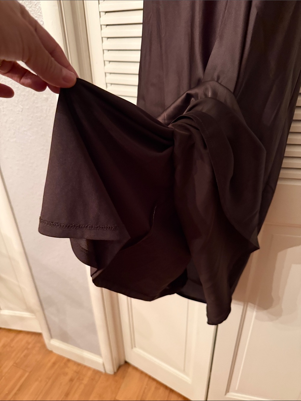 Express Chocolate Brown Midi Dress with Flutter Sleeves - Picture 5 of 8